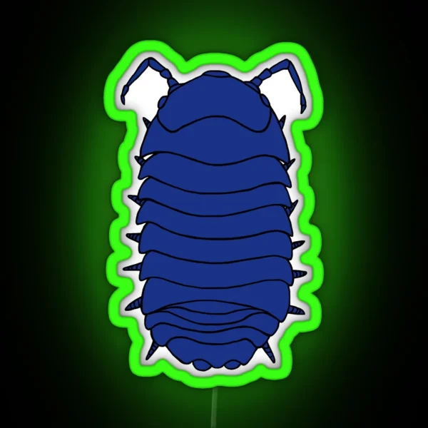 Blue Roly Poly RGB Neon Sign