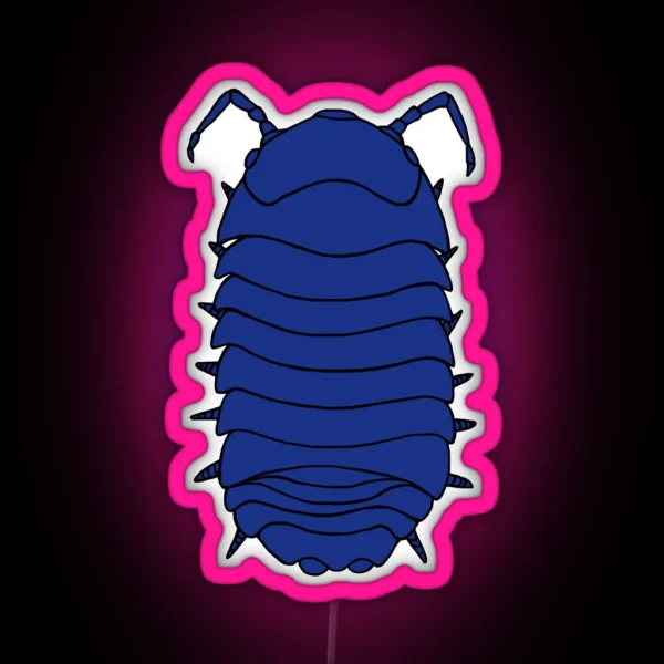Blue Roly Poly RGB Neon Sign