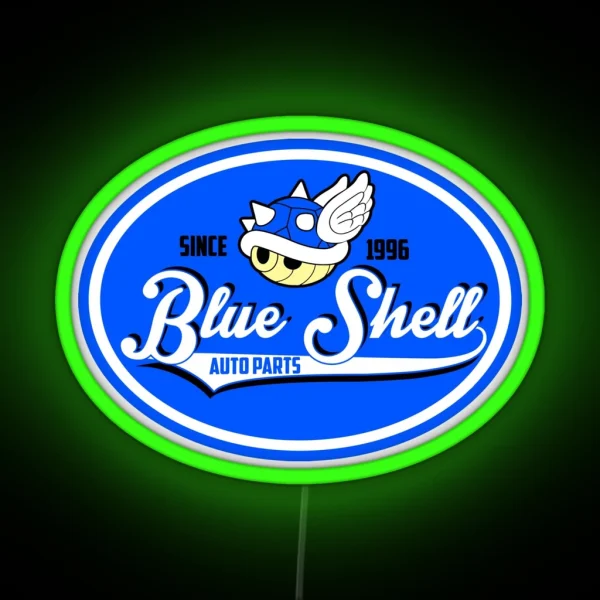 Blue Shell Auto Parts RGB Neon Sign