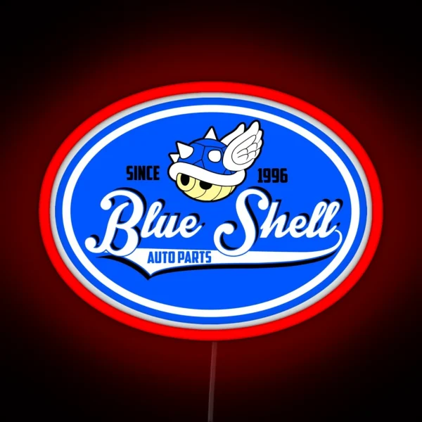 Blue Shell Auto Parts RGB Neon Sign