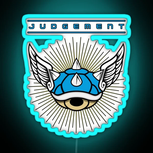 Blue Shell Judgement RGB Neon Sign