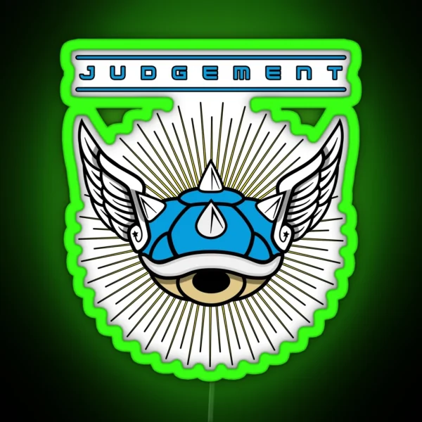 Blue Shell Judgement RGB Neon Sign