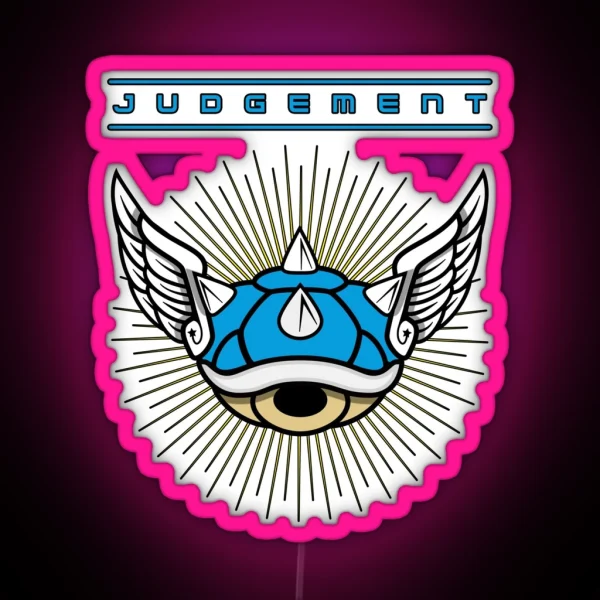Blue Shell Judgement RGB Neon Sign