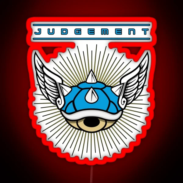 Blue Shell Judgement RGB Neon Sign