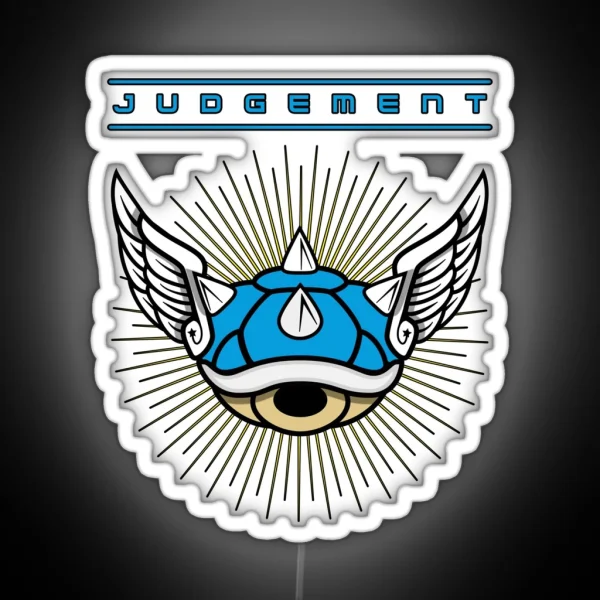 Blue Shell Judgement RGB Neon Sign