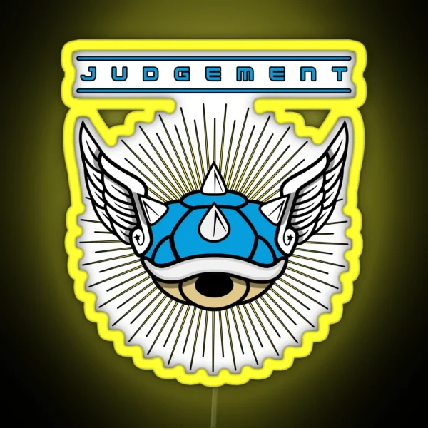 Blue Shell Judgement RGB Neon Sign