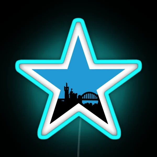 Blue Star RGB Neon Sign