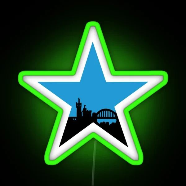 Blue Star RGB Neon Sign