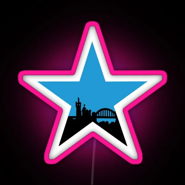 Blue Star RGB Neon Sign