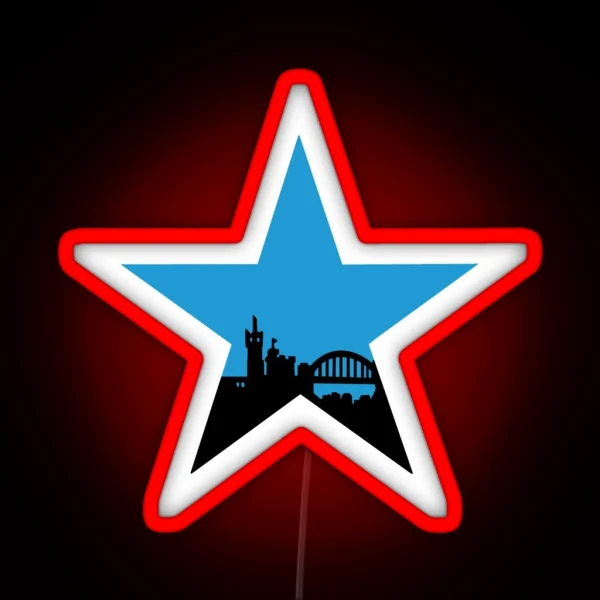Blue Star RGB Neon Sign