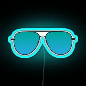 Blue Sunglasses RGB Neon Sign