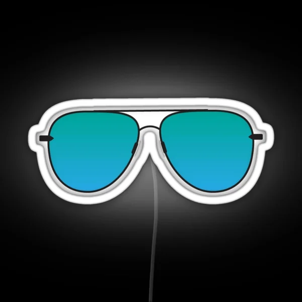 Blue Sunglasses RGB Neon Sign