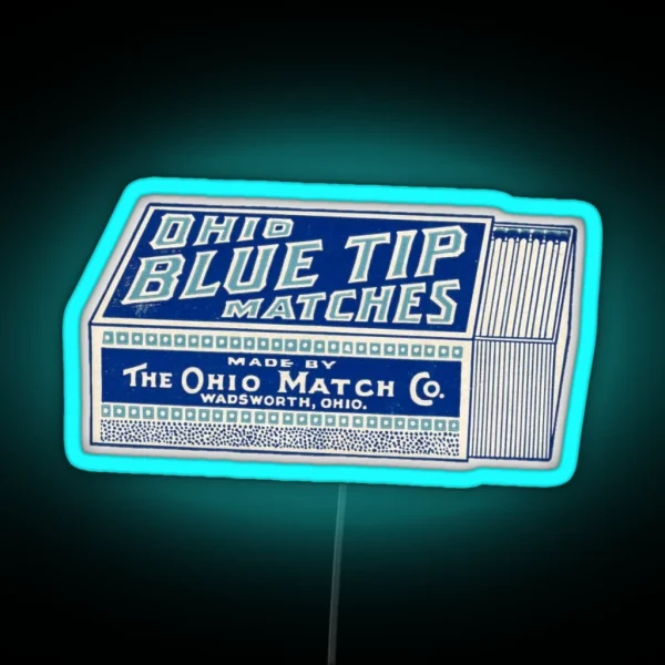 Blue Tip Matches RGB Neon Sign