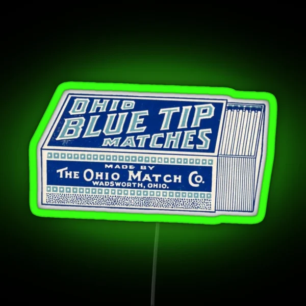 Blue Tip Matches RGB Neon Sign