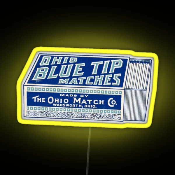 Blue Tip Matches RGB Neon Sign