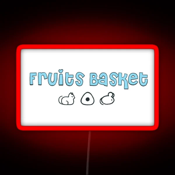 Blue Y2K Fruits Basket RGB Neon Sign