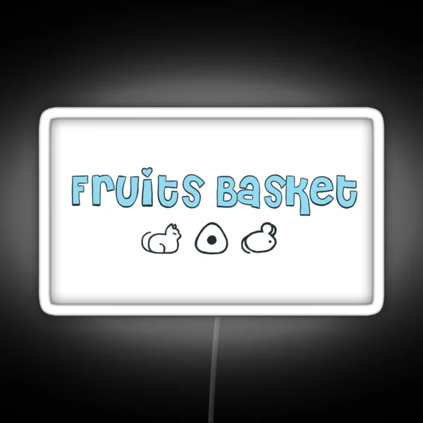 Blue Y2K Fruits Basket RGB Neon Sign