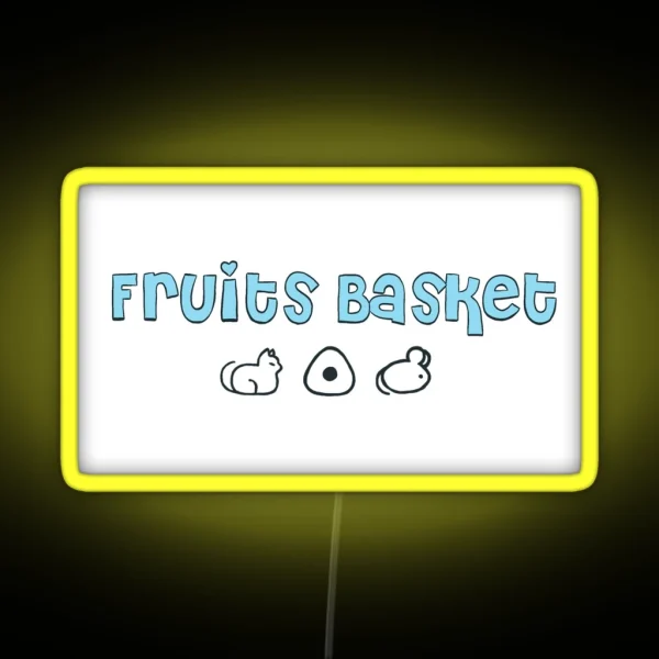 Blue Y2K Fruits Basket RGB Neon Sign