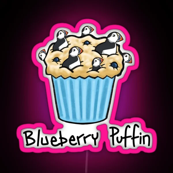 Blueberry Puffin RGB Neon Sign