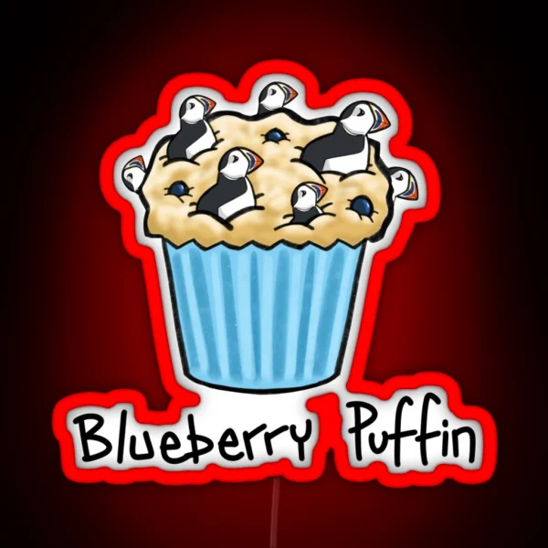 Blueberry Puffin RGB Neon Sign