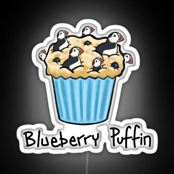 Blueberry Puffin RGB Neon Sign