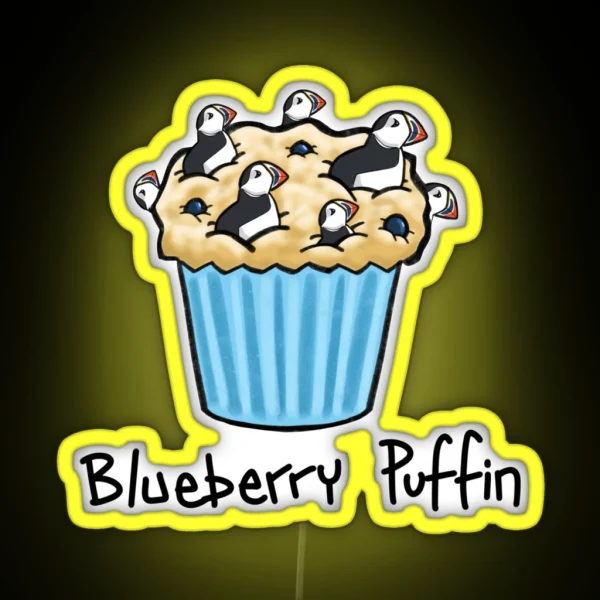 Blueberry Puffin RGB Neon Sign