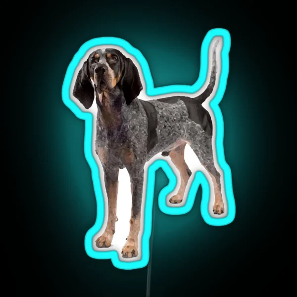 Bluetick Coonhound RGB Neon Sign