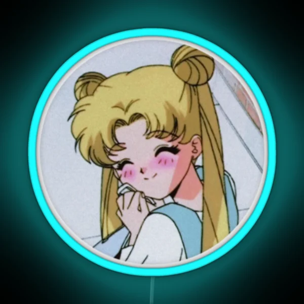 Blushing Usagi RGB Neon Sign