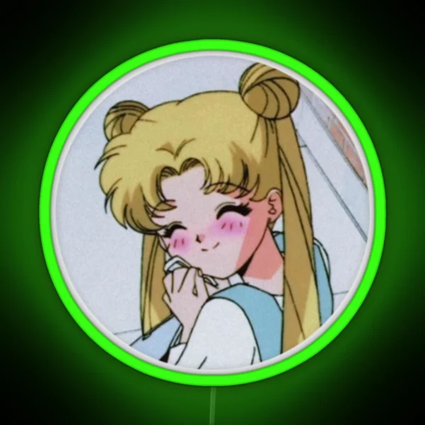 Blushing Usagi RGB Neon Sign