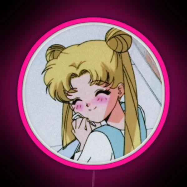 Blushing Usagi RGB Neon Sign