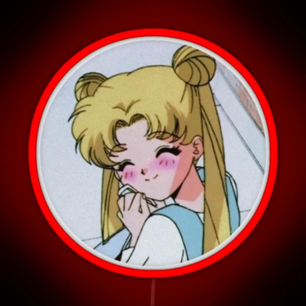 Blushing Usagi RGB Neon Sign
