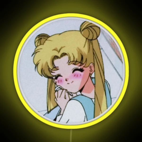 Blushing Usagi RGB Neon Sign