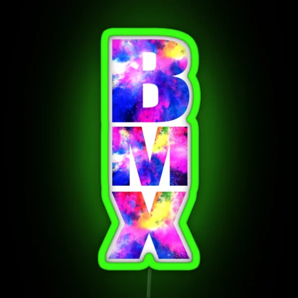 Bmx Bike Rider Freestyle Design RGB Neon Sign