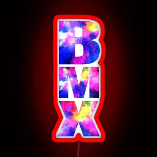 Bmx Bike Rider Freestyle Design RGB Neon Sign