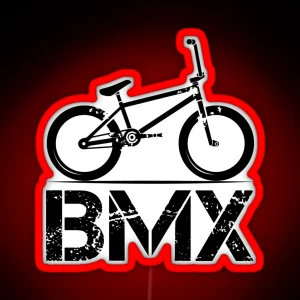 BMX Bike With Used Look BMX Logo RGB Neon Sign