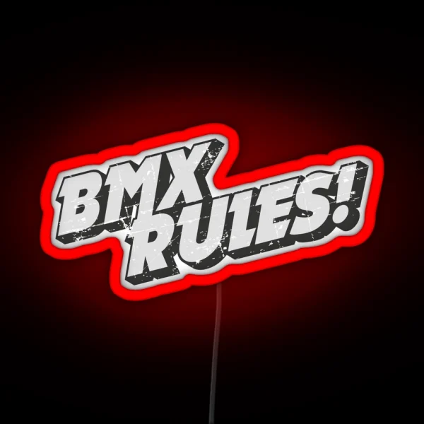 BMX RULES RGB Neon Sign