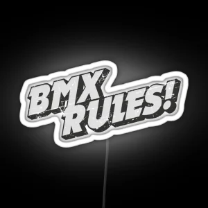 BMX RULES RGB Neon Sign