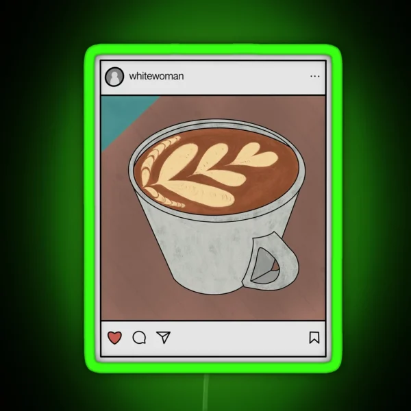 Bo Burnam Inside White Woman S Instagram Latte RGB Neon Sign