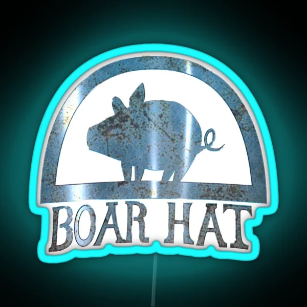 Boar Hat 3D RGB Neon Sign