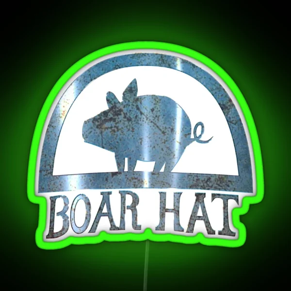 Boar Hat 3D RGB Neon Sign