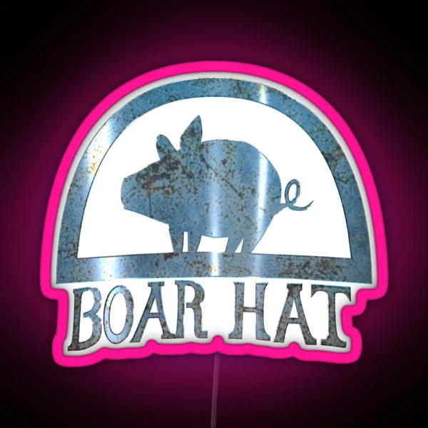 Boar Hat 3D RGB Neon Sign