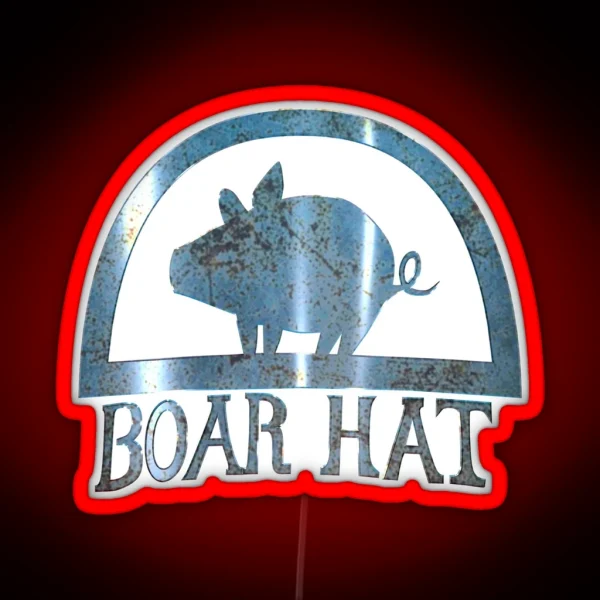 Boar Hat 3D RGB Neon Sign
