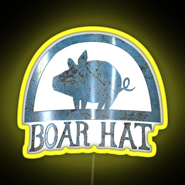 Boar Hat 3D RGB Neon Sign