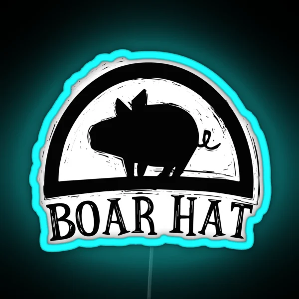 Boar Hat Black RGB Neon Sign