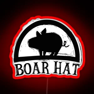 Boar Hat Black RGB Neon Sign