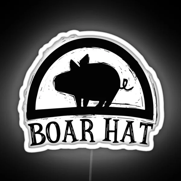 Boar Hat Black RGB Neon Sign
