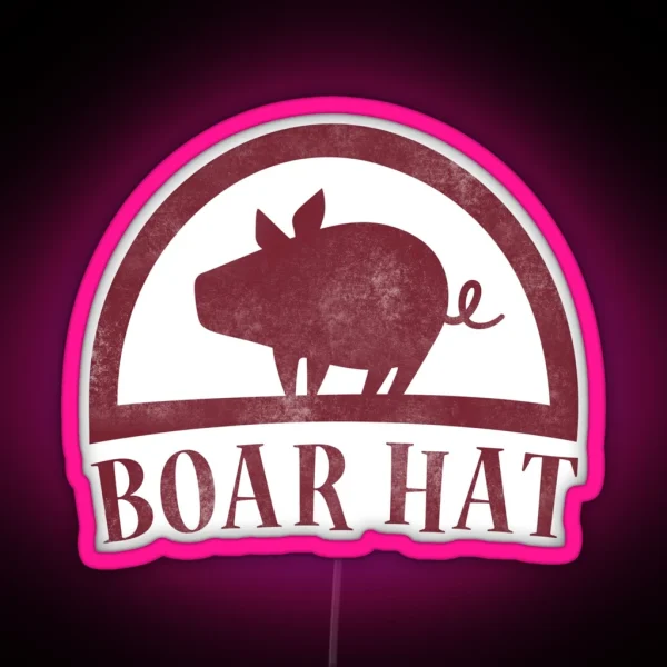 Boar Hat RGB Neon Sign