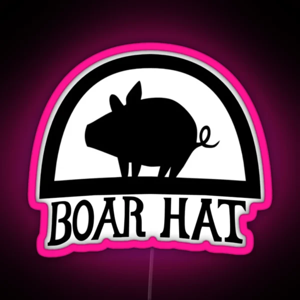 Boar Hat RGB Neon Sign