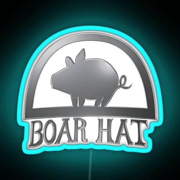 Boar Hat Sign 3D Fancy Alternate RGB Neon Sign