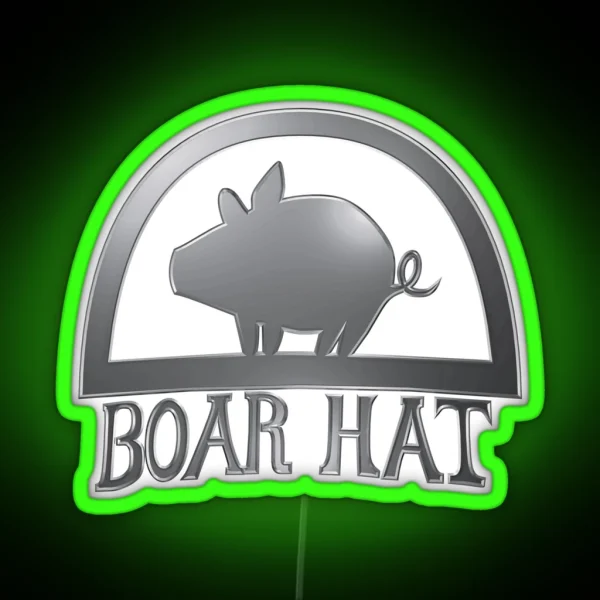 Boar Hat Sign 3D Fancy Alternate RGB Neon Sign